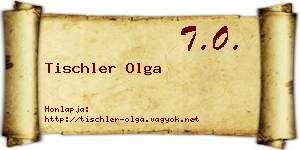 Tischler Olga névjegykártya